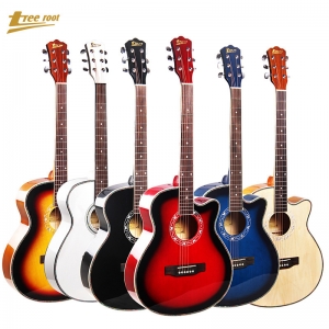Guitar manufacturer acoustic guitar beginner piano 40 inch basswood missing corner bright light folk musical instrument wholesale guitar