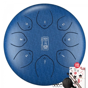 Free shipping ethereal drum 6-inch 8-tone steel tongue drummer disc hand drumming Sanskrit parent-child educational toys children's enlightenment instrument
