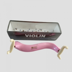 Violin colored glass fiber reinforced plastic material, sponge shoulder rest, pink shoulder drag 4/4