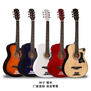 38 inch acoustic guitar wholesale musical instrument Ming ballad guitar string buttons folk ballad his student agent guitar factory direct production