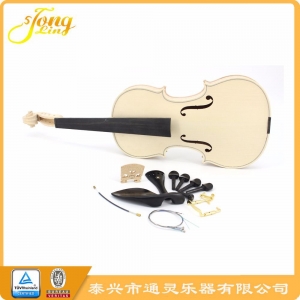 Violin pattern white blank violin semi-finished products, including ebony accessories, factory direct sales